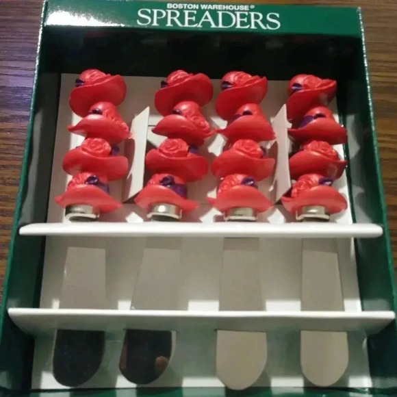 Boston Warehouse Designer Hat cheese Spreaders 4pc - Picture 2 of 5